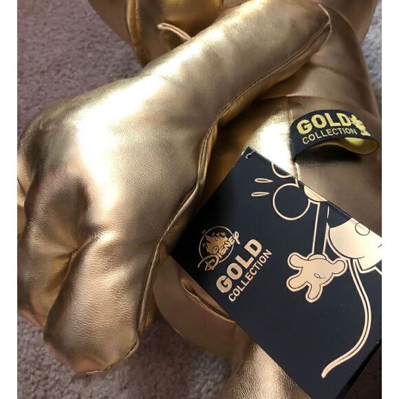 Mickey Mouse 90th Anniversary Gold Coll. BOTH Large and Small Plush NWT - Picture 10 of 12